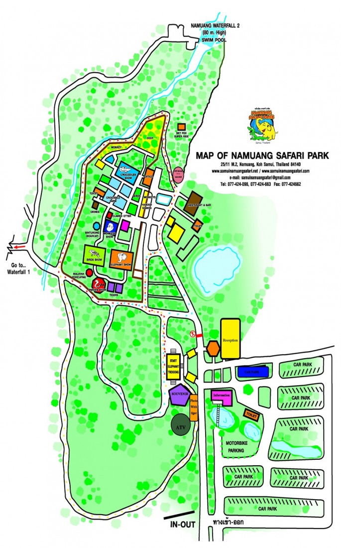 Namuang Waterfall map 1
